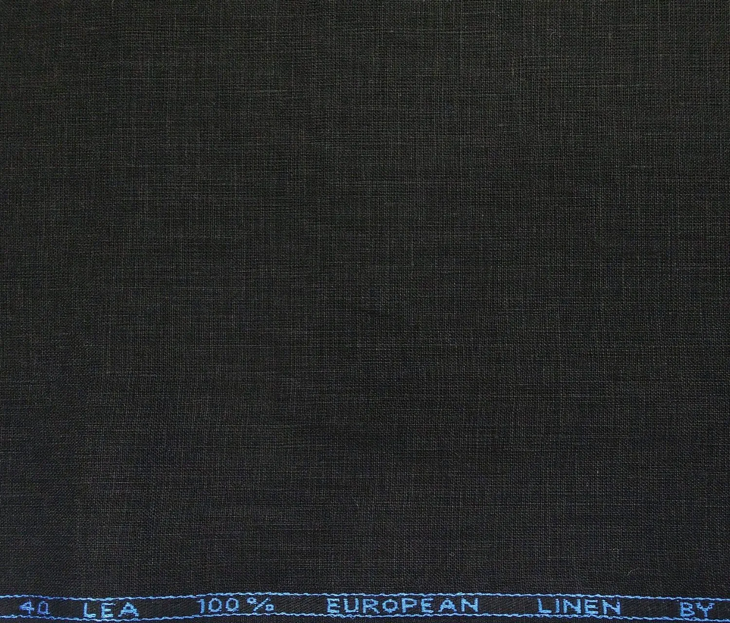 100% Linen 40 LEA 58" Wide Available in 5 Colors Brick RED/Ink Blue/Moss Green/Brown and Black Black