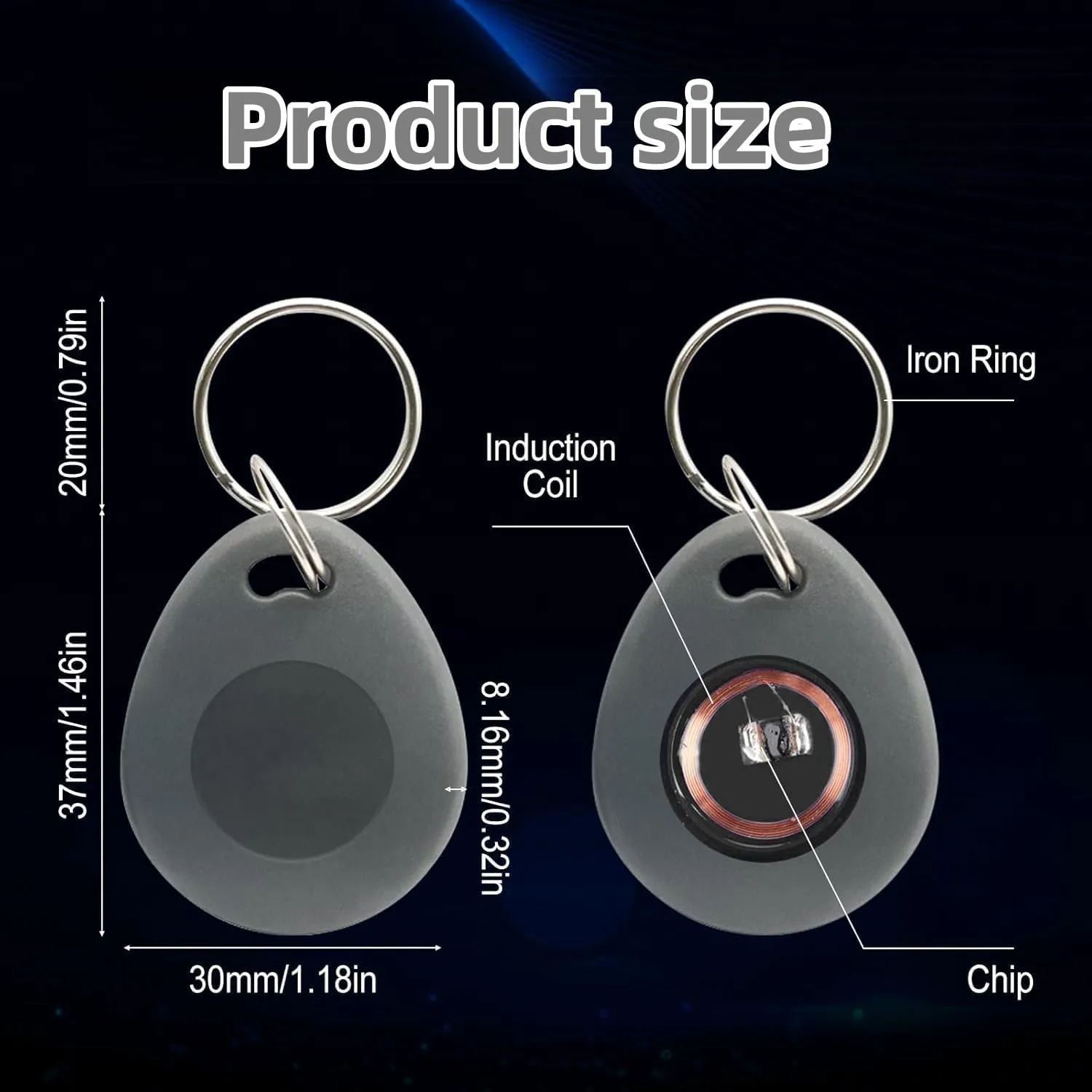 100 pcs 26 Bit Proximity Key Fobs Weigand Prox Keyfobs Compatable with ISOProx 1386 1326 H10301 Format Readers. Works with The Many of Access Control Systems