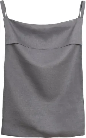 100% Pure Linen Hanging Laundry Bag with Bottom Zipper, Over The Door Laundry Hamper Space Saving Hampers for Dirty Clothes Home Travel, 19.7x27.5inches,Grey