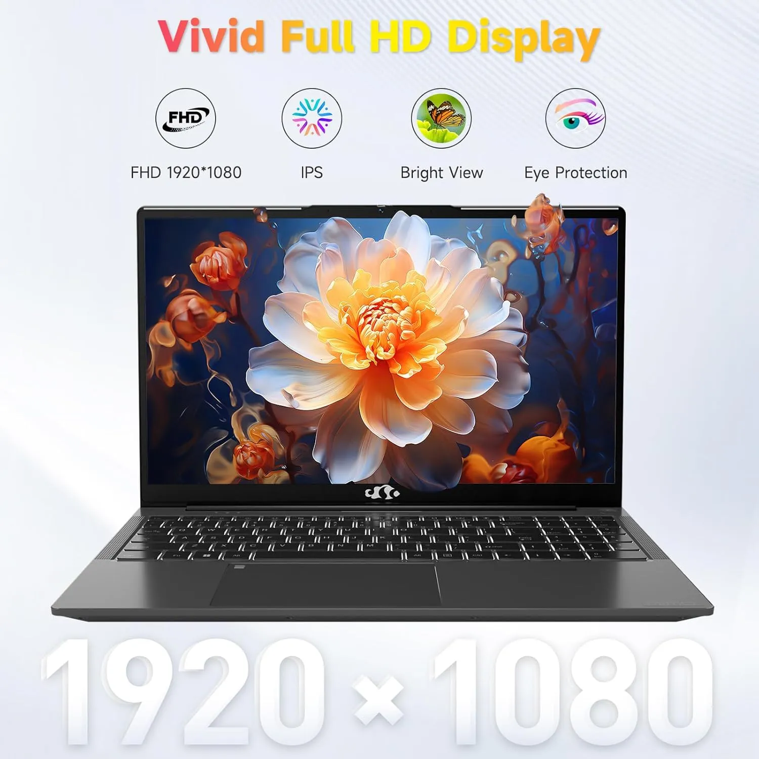 15.6-FHD-Laptop Student-Laptop, 16GB RAM 1TB SSD, Intel Pentium Quad-Core N100 Processor (Up to 3.4GHz) Backlit Keyboard Fingerprint WiFi 6 BT5.2 Business-Laptop, 2 Years Warranty Windows 11 Laptop