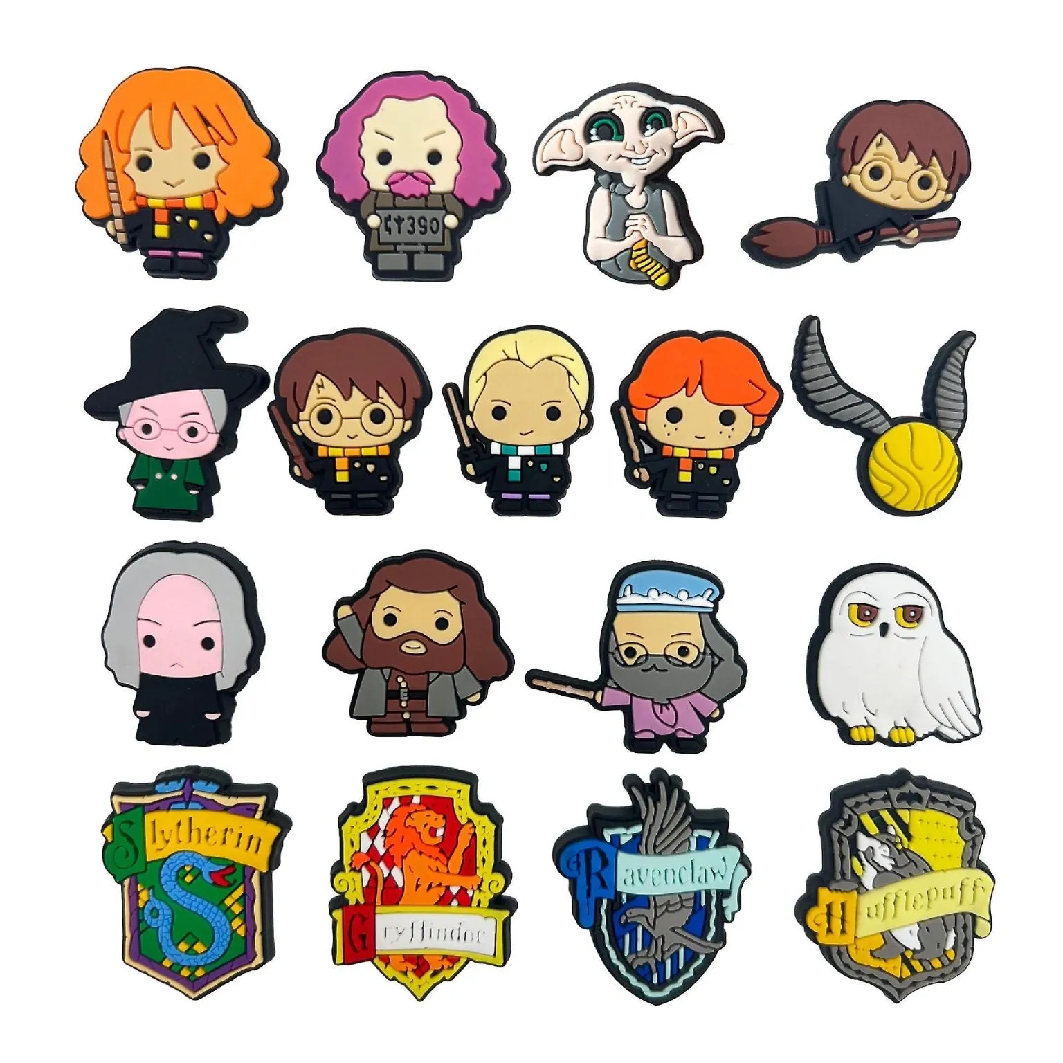 17pcs Harry Potter Cartoon Shoe Charms Shoe Buckle For Croc Clog Shoes Decorati