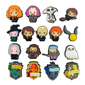 17pcs Harry Potter Cartoon Shoe Charms Shoe Buckle For Croc Clog Shoes Decorati