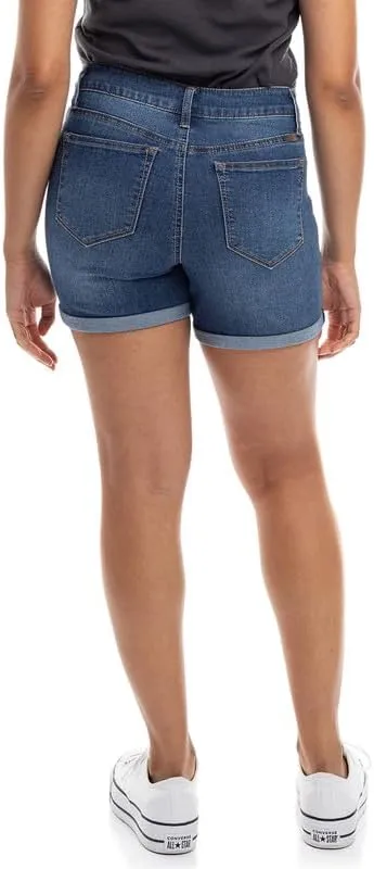1822 Denim Adjustable Length Denim Shorts with Sustainable Fabric in Charlie