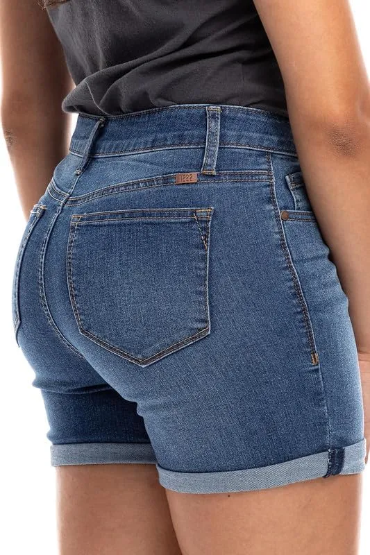 1822 Denim Adjustable Length Denim Shorts with Sustainable Fabric in Charlie