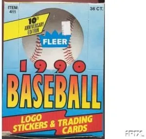 1990 Fleer Baseball Cards Box (36 packs/box, possible Sosa Rookie!)