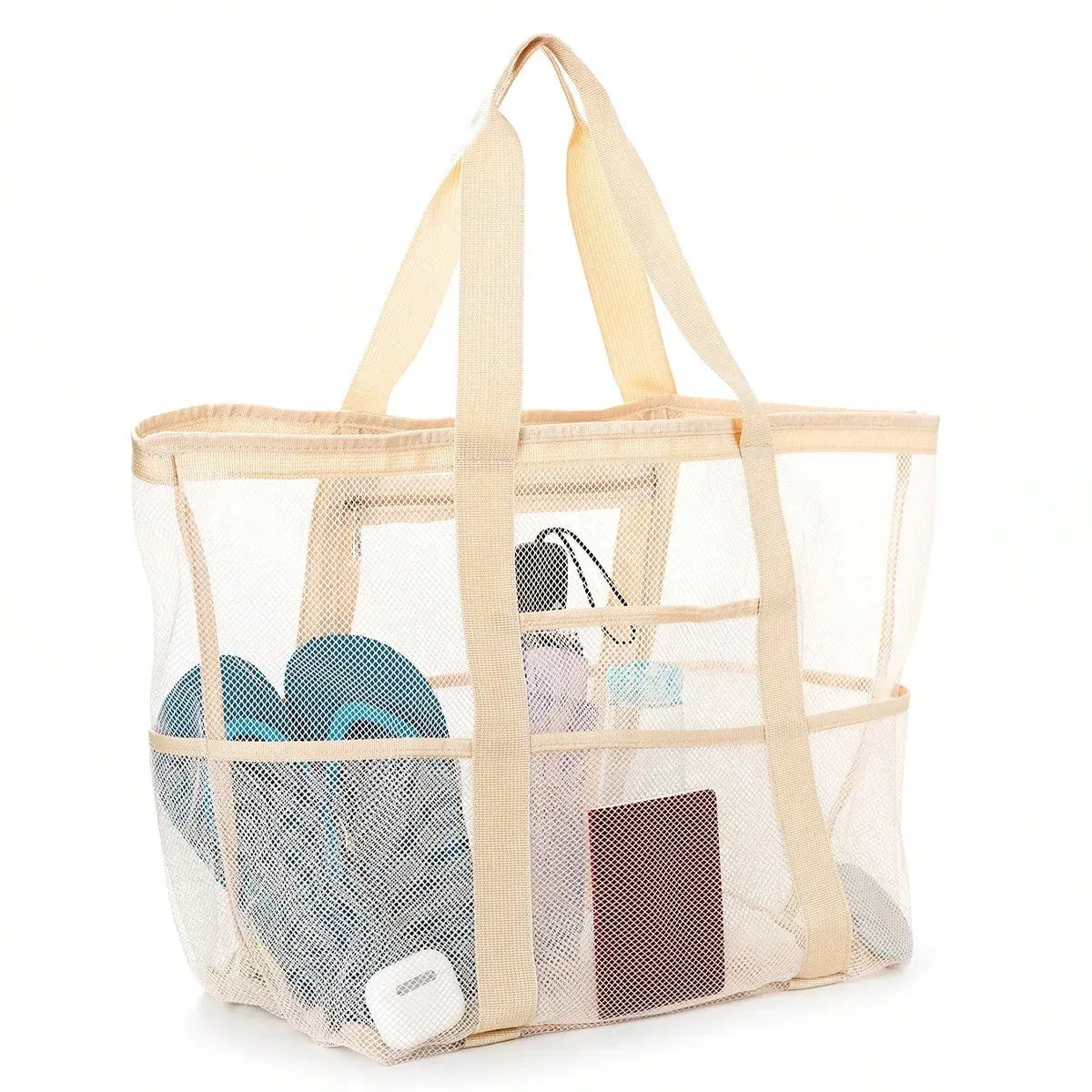 1pcs Unisex Large Capacity Multifunctional Mesh Handbag
