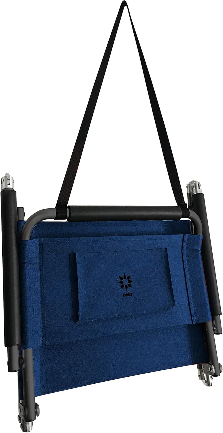 2 Pack of Neso XL Beach Chairs, Extra Large, Water Resistant with Shoulder Strap and Slip Pocket - Folds Thin (Navy)