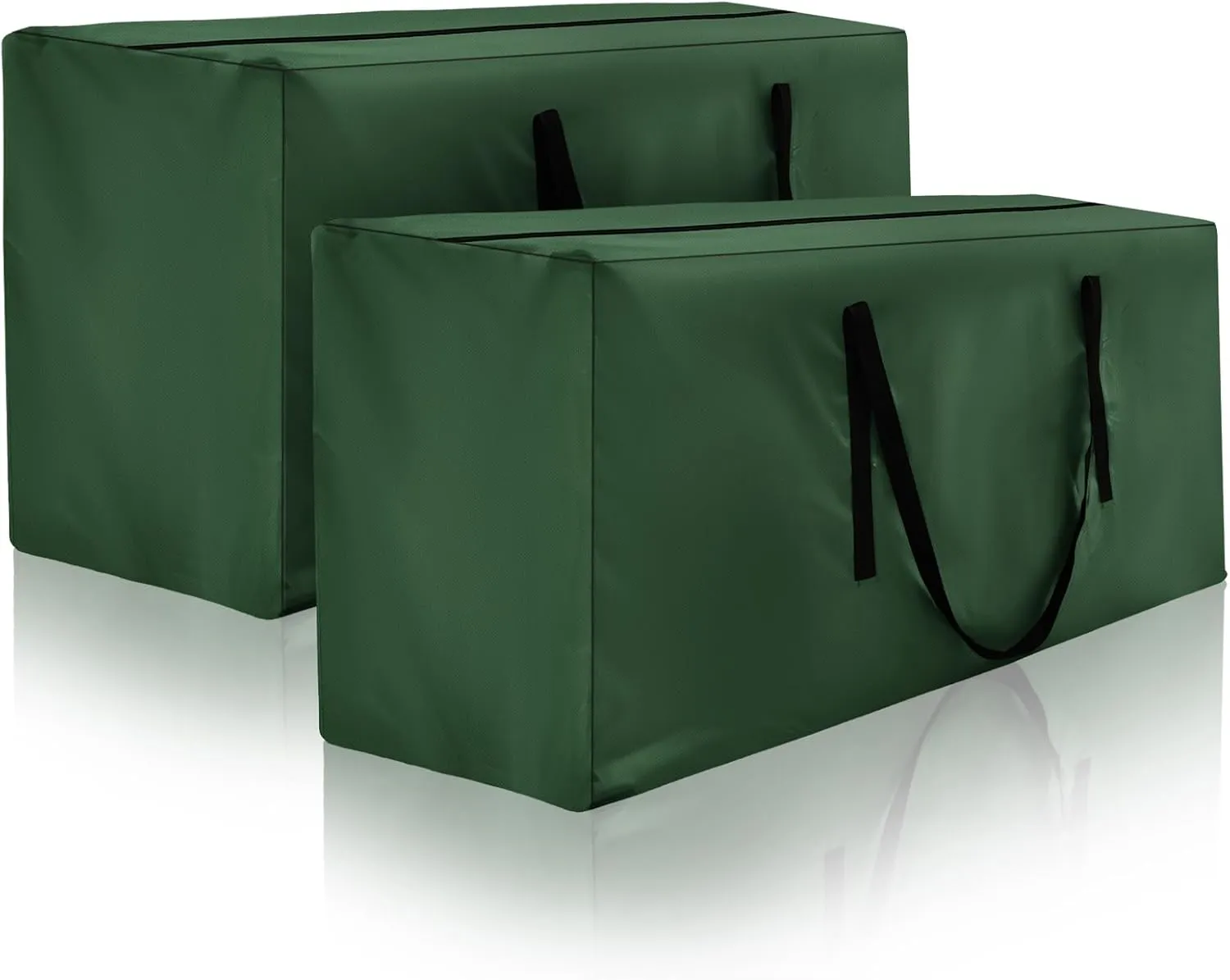 2 Pack Outdoor Cushion Storage Bag Patio Cushion Storage Bag/Covers Waterproof Furniture Storage Bags with Zippers and Handles 68" L X 30" W X 20"