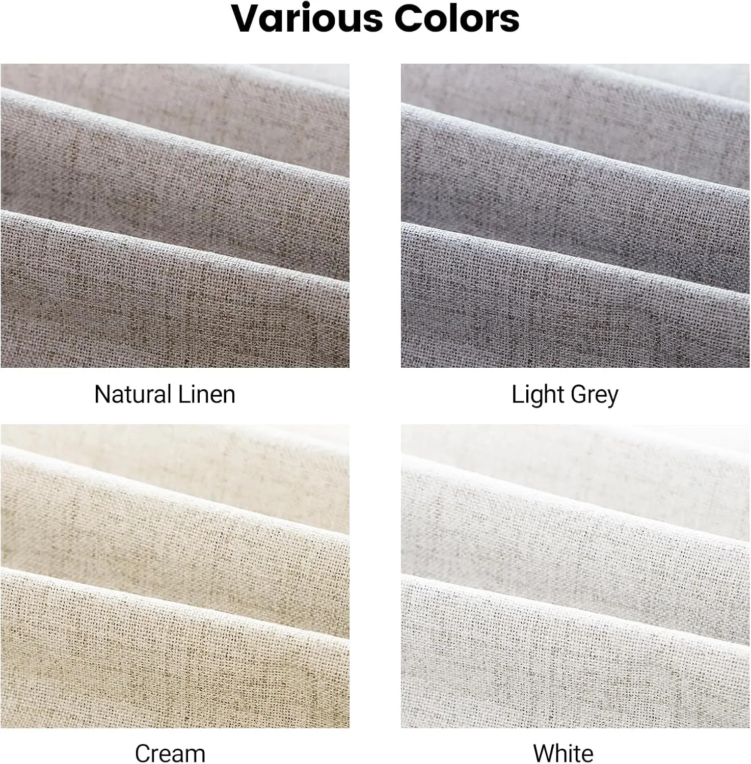 2 Panels Set 100% Blackout Cream Curtains Linen Textured 84 Inch Length Grommet Complete Blackout Drapes Darkening Thermal Insulated Curtains with White Liner for Living Room/Villa/Bedroom