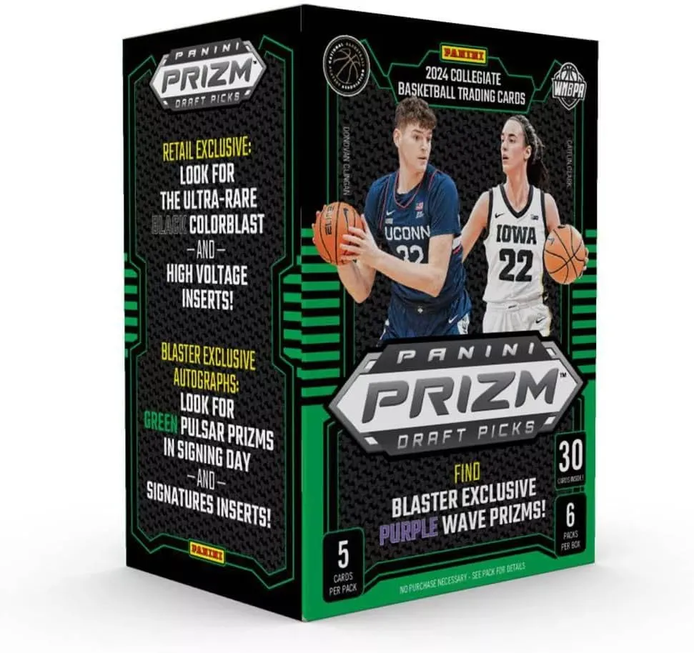 2024 Panini Prizm Collegiate Draft Picks Basketball Trading Card Blaster Box (Exclusive Purple Wave Prizms)