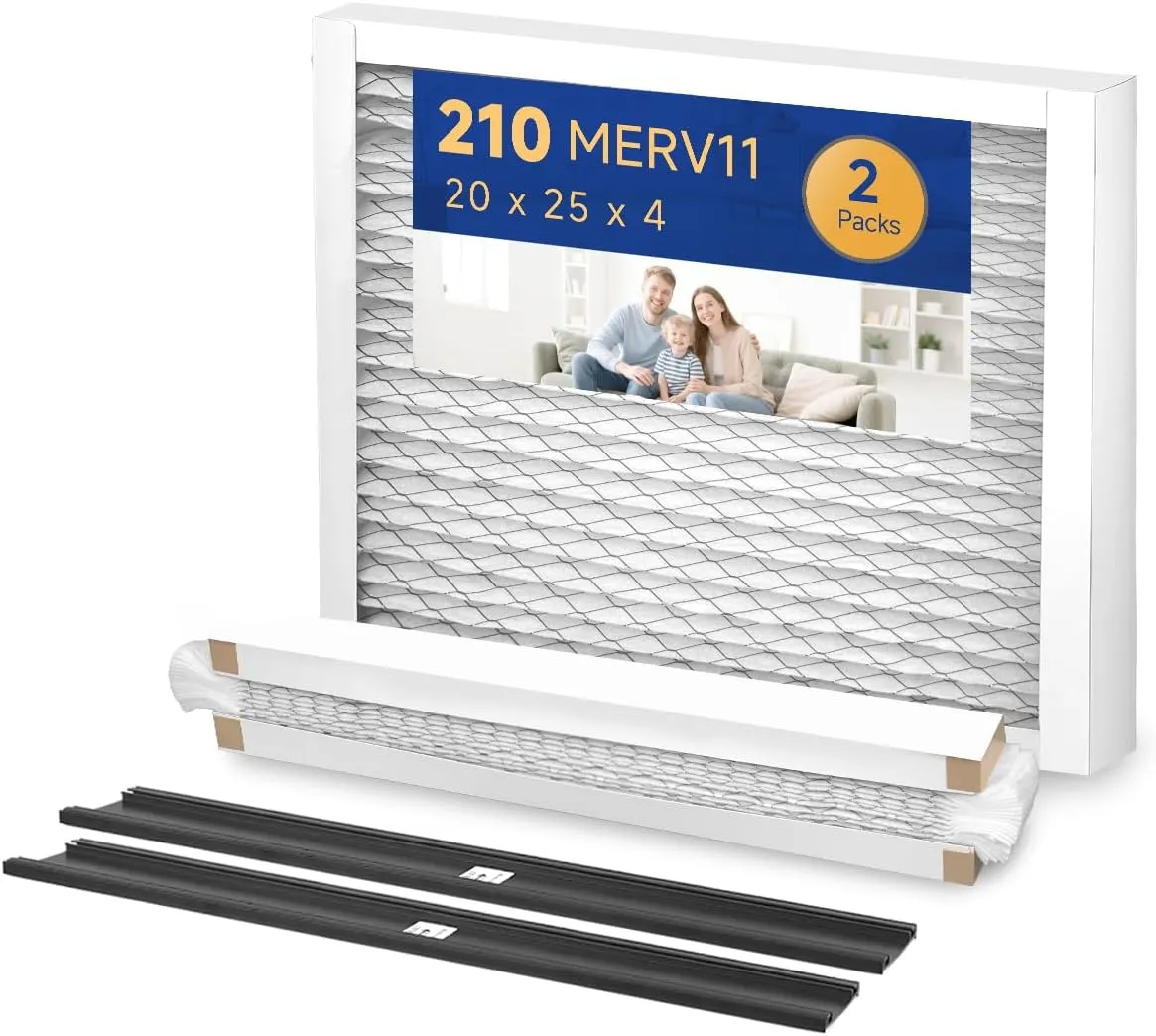 210 MERV11 Air Filter 20x25x4 for AirPurifiers Model 1210, 1620, 2120, 2200, 2210, 2216, 3210, 4200, and Space-Gard 2200 with Upgrade Kit 1213 Pleated HVAC AC Furnace Filter Replacement 2 Packs