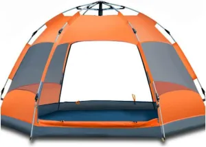 3-4 Person Camping Tent Backpacking Tents Hexagon Waterproof Dome Automatic Pop-Up Outdoor Sports Tent (B)