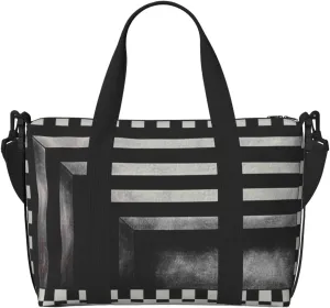 3D Vortex Optical Illusion Square Travel Bag for Women Men Weekender Bags Carry on Overnight Bag Tote Bag Yoga Gym Bag for Gym, Work, Travel, Weekend, Personal Items