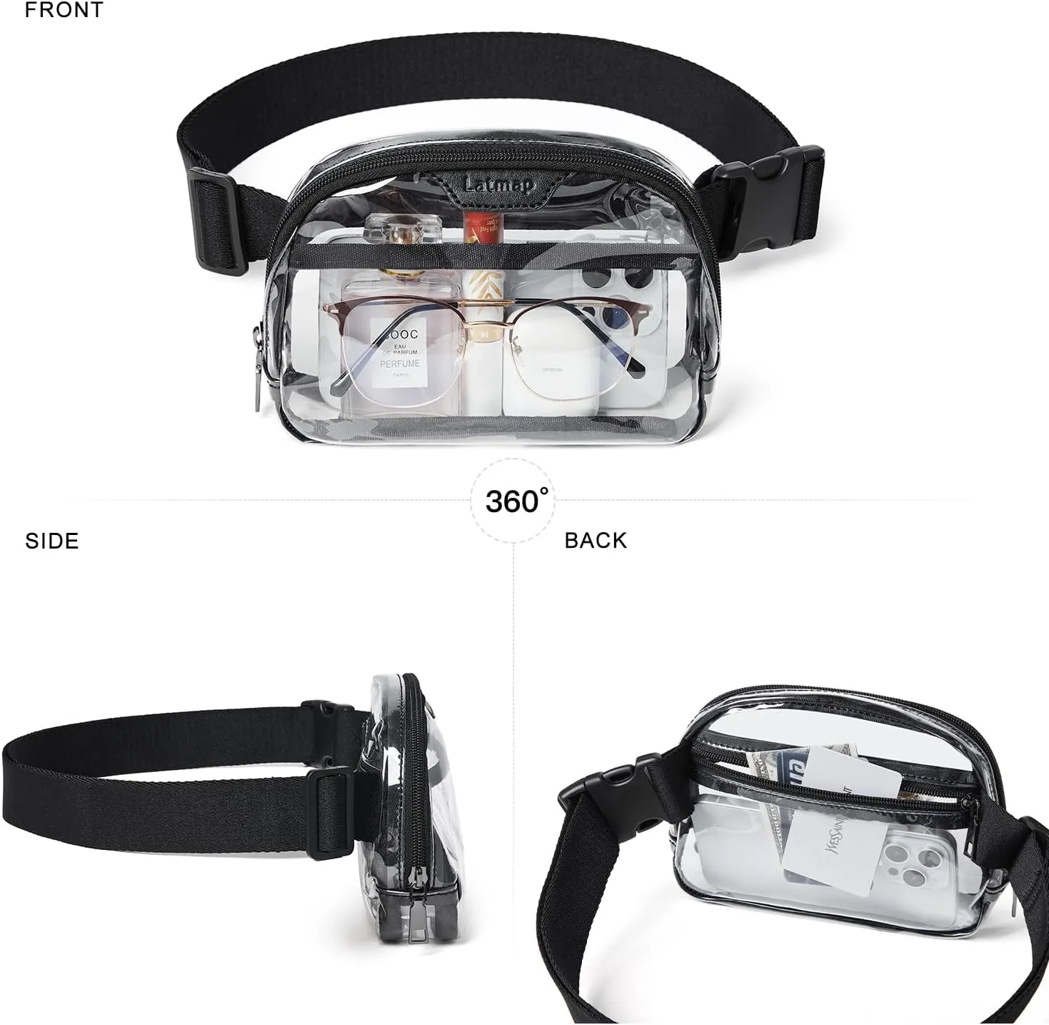 3L Fanny Packs Belt Bag for Women Small Everywhere Crossbody Bag Waist Bag Faux Leather Sling Chest Bag Purse