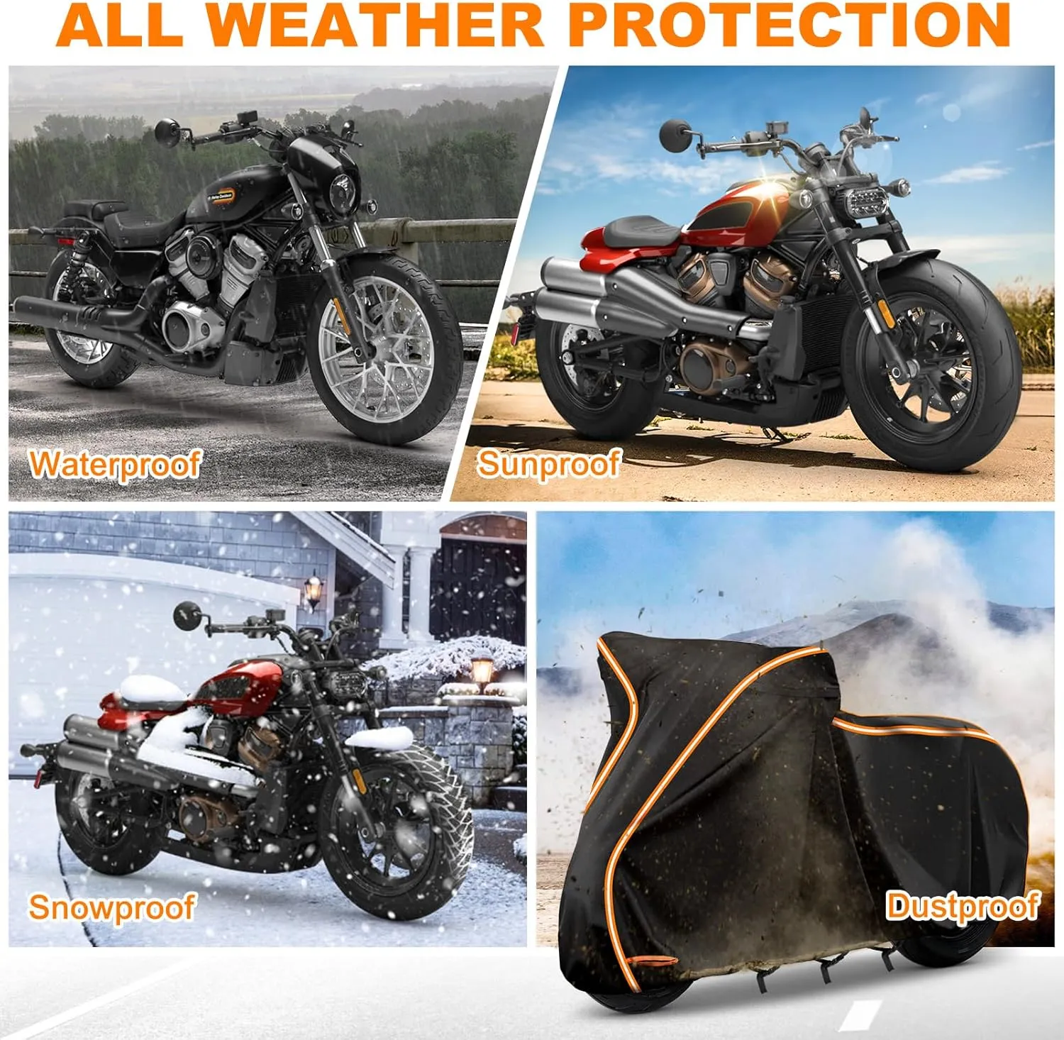 420D Motorcycle Cover for Nightster,Nightster Special,Nightster Classic,Sportster S,Sportster 883,Outdoor Bike Cover Windproof Heavy Duty Waterproof Protection