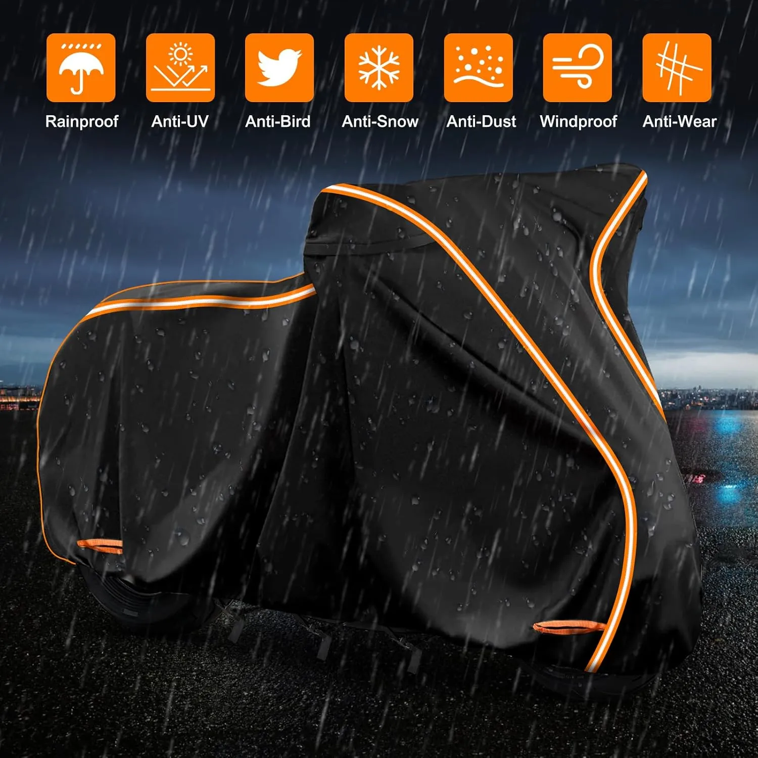 420D Motorcycle Cover for Nightster,Nightster Special,Nightster Classic,Sportster S,Sportster 883,Outdoor Bike Cover Windproof Heavy Duty Waterproof Protection