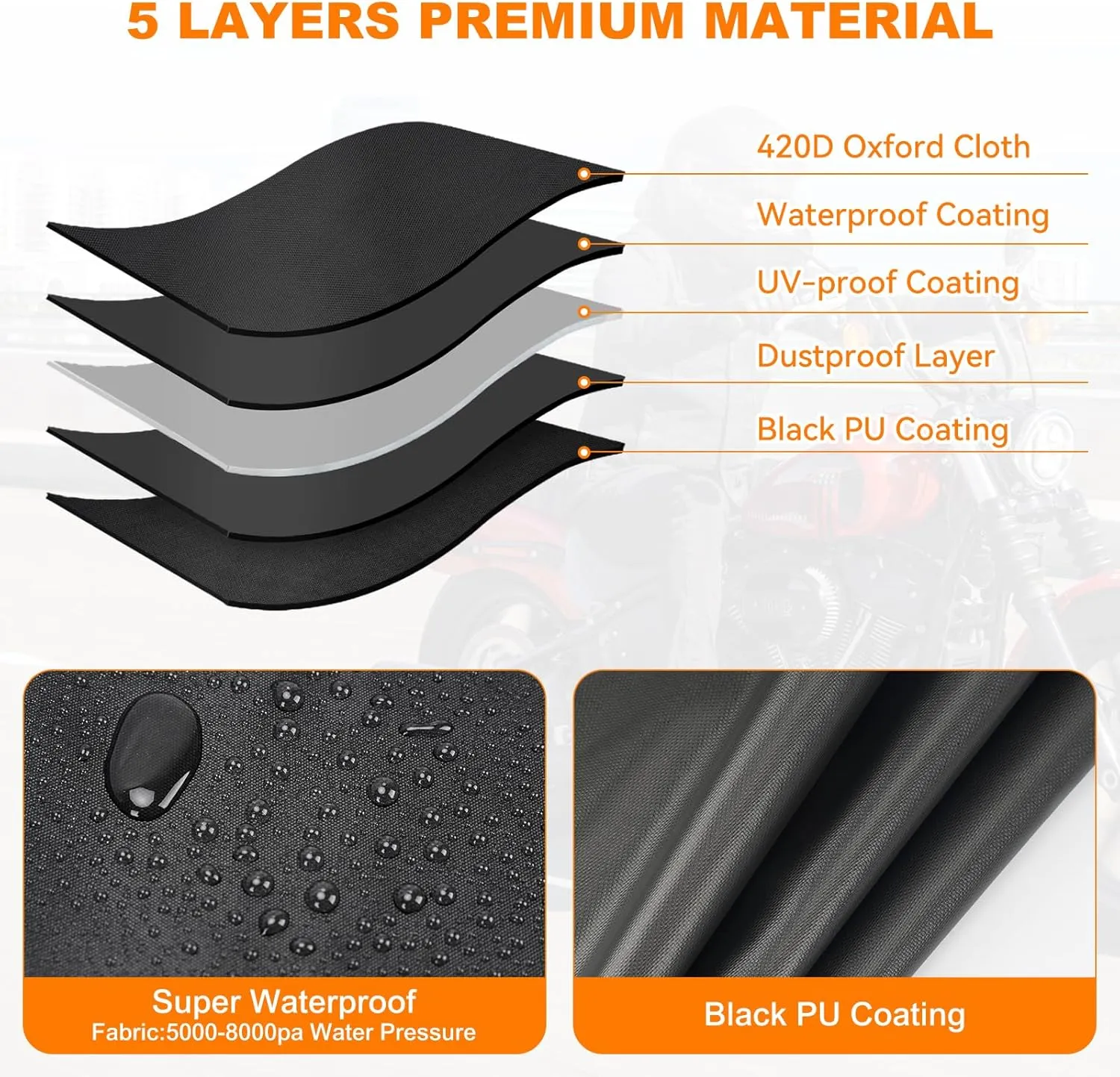 420D Motorcycle Cover for Nightster,Nightster Special,Nightster Classic,Sportster S,Sportster 883,Outdoor Bike Cover Windproof Heavy Duty Waterproof Protection