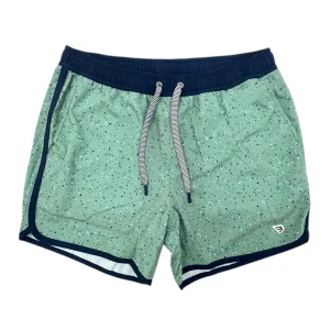 5 Inch Swim Shorts in Green Speck