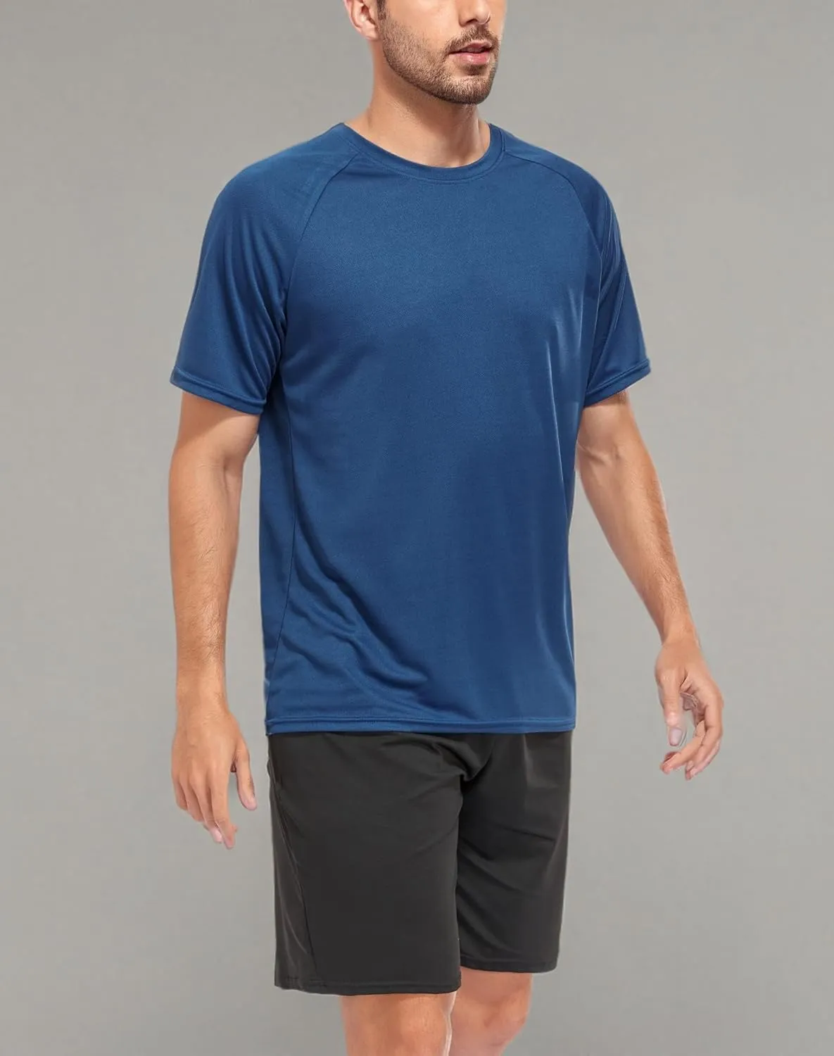 5 Pack Mesh Workout Shirts for Men Dry Fit Gym Shirts Quick Dry Athletic Short Sleeve T-Shirt Moisture Wicking
