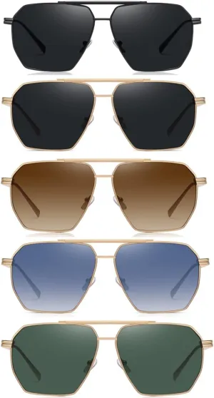 5 Packs Sunglasses for women men UV400 Retro Glasses