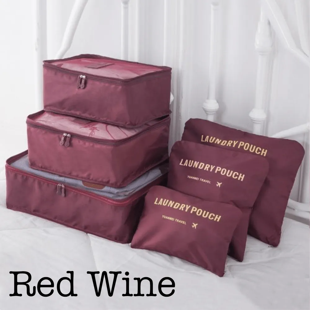 6 Piece Travel Organizer.