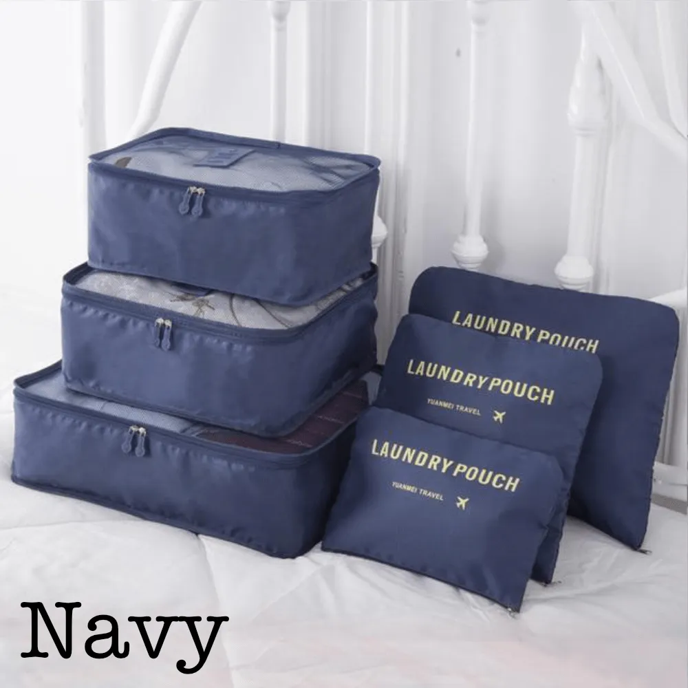 6 Piece Travel Organizer.
