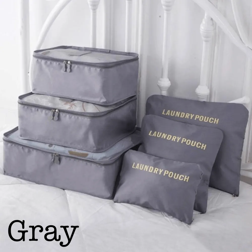 6 Piece Travel Organizer.