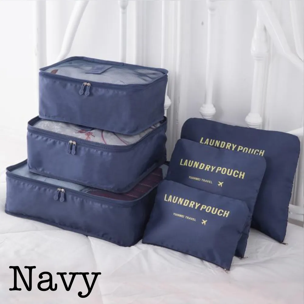 6 Travel Bundle discount Organizer (Navy) Top-rated Piece