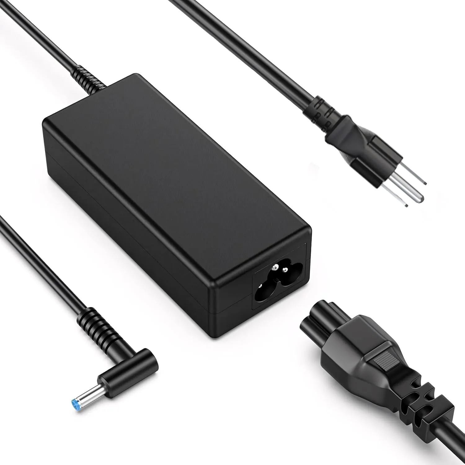 65W HP Laptop Charger for Pavilion x360 14 15 17, Envy X360 13 15, Elitebook 840 G5, Probook Chromebook Stream 11 13 14, Spectre 710412-001 AC Adapter 19.5V 3.33A with Power Cord Blue Tip (4.5*3.0 mm)