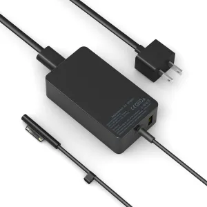 65W Surface Pro Laptop Charger-Microsoft Surface Pro Charger for Windows Surface Laptop 6,5,4,3,2,1,Microsoft Surface Pro10,9,8,7 ,7,6,5,4,3,X,Surface Book3,2,1,Surface Go Tablet,Support 44W,36W, 10FT