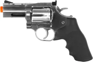 715 2.5" CO2 Airsoft Revolver, Silver Airsoft Gun