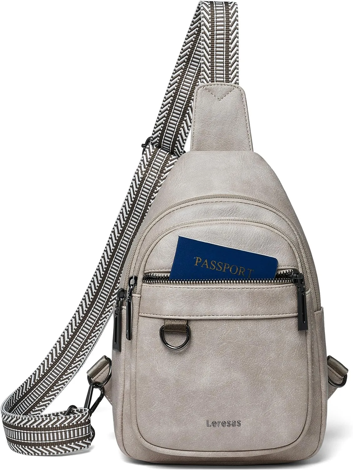 7L Sling Bag for Women Men Vegan Leather Crossbody Bags Fanny Pack Purse Backpack Over Shoulder Bag Travel Anti Theft