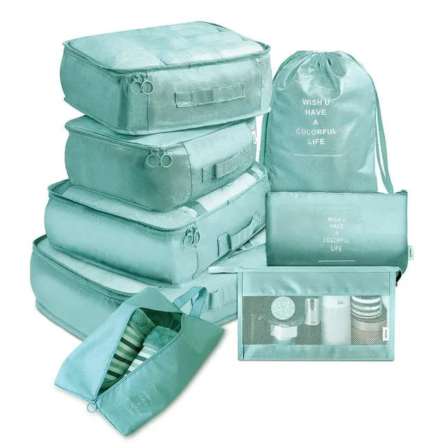 8pcs Set Travel Organizer Storage Bags