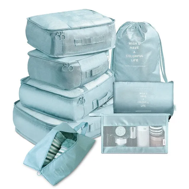 8pcs Set Travel Organizer Storage Bags