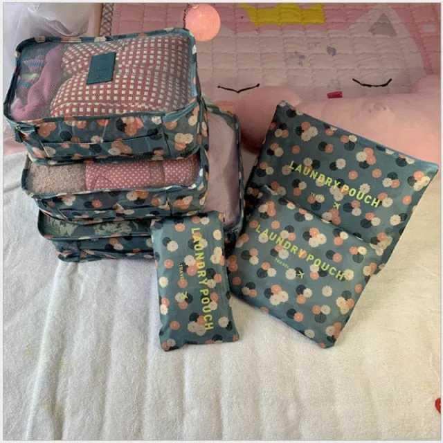 8pcs Set Travel Organizer Storage Bags