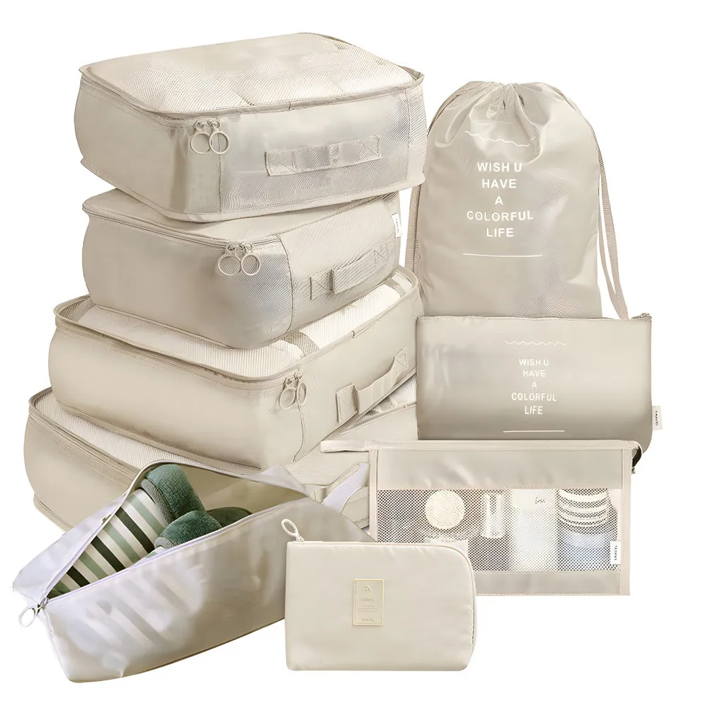 9 PCs Premium Travel Organizer Storage Bags