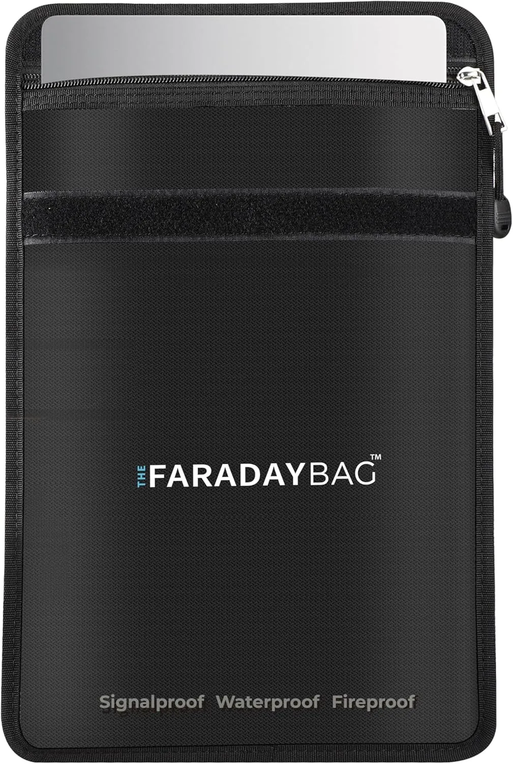 9.5 x 13 Faraday Pouch – Fireproof & Waterproof Document Bag – RFID & EMF Blocker – Faraday Bags for Laptop & Tablet EMF Protection – EMP Shield Bag