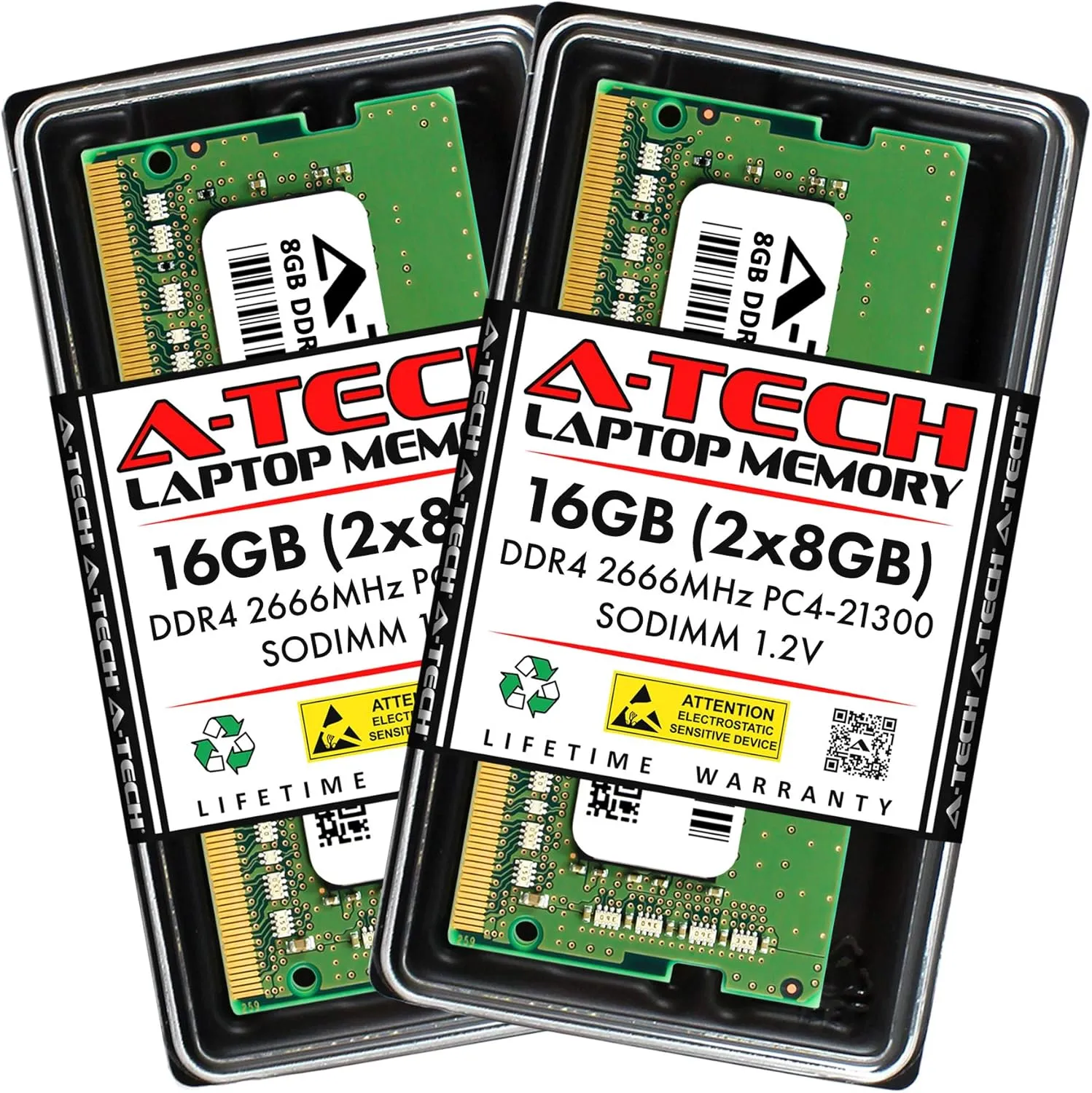 A-Tech 16GB Kit (2x8GB) RAM for Clevo P641Hxx, P750DM, P751DM, P770DM, P771DM | DDR4 2666MHz PC4-21300 SODIMM Non-ECC Memory Upgrade