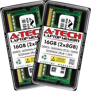 A-Tech 16GB Kit (2x8GB) RAM for MSI Cubi, GE60 2OE, GE70 2PC Apache, GE72 2QD Apache Pro, GP72 2QE Leopard Pro, GT72 2QD Dominator, MS-9A75 | DDR3 1600MHz PC3-12800 SODIMM 1.35V Non-ECC Memory Upgrade