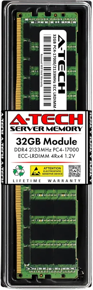 A-Tech 32GB RAM Replacement for Hynix HMA84GL7MMR4N-TF | DDR4 2133MHz PC4-17000 (PC4-2133P) 4Rx4 1.2V ECC LRDIMM Load Reduced DIMM 288-Pin Memory Module