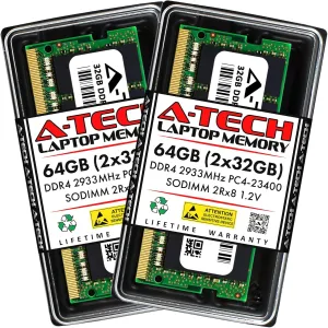 A-Tech 64GB Kit (2x32GB) RAM Compatible for Acer Predator Helios 300 Gaming Laptop | DDR4 2933MHz PC4-23400 SODIMM 2Rx8 1.2V 260-Pin Non-ECC SO-DIMM Memory Upgrade