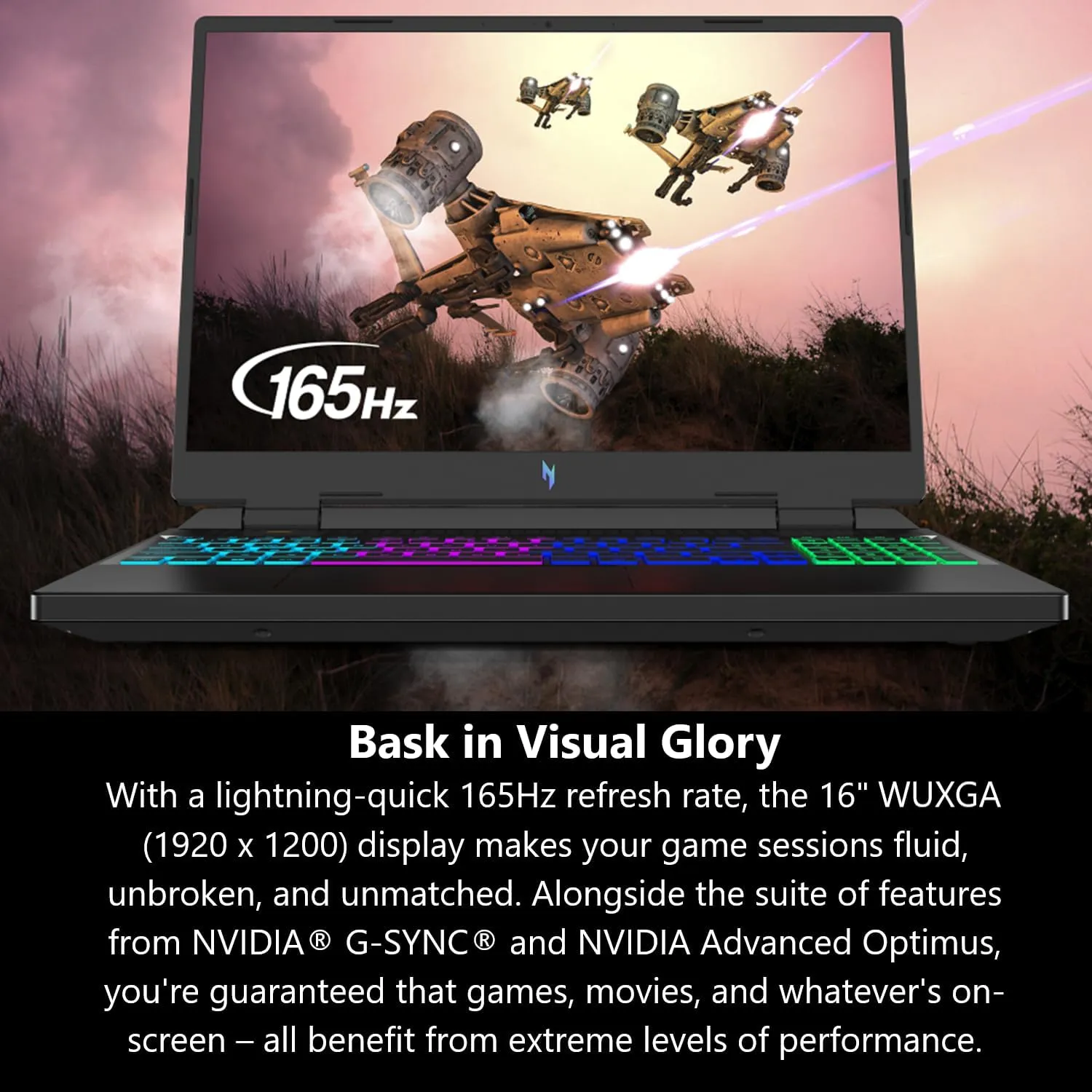 Acer Nitro 16 Gaming Laptop | AMD Ryzen 7 7840HS OctaCore CPU | NVIDIA GeForce RTX 4050 Laptop GPU | 16" WUXGA 165Hz IPS Display | 16GB DDR5 | 1TB Gen 4 SSD | WiFi 6E | RGB Backlit KB | AN16-41-R6WV