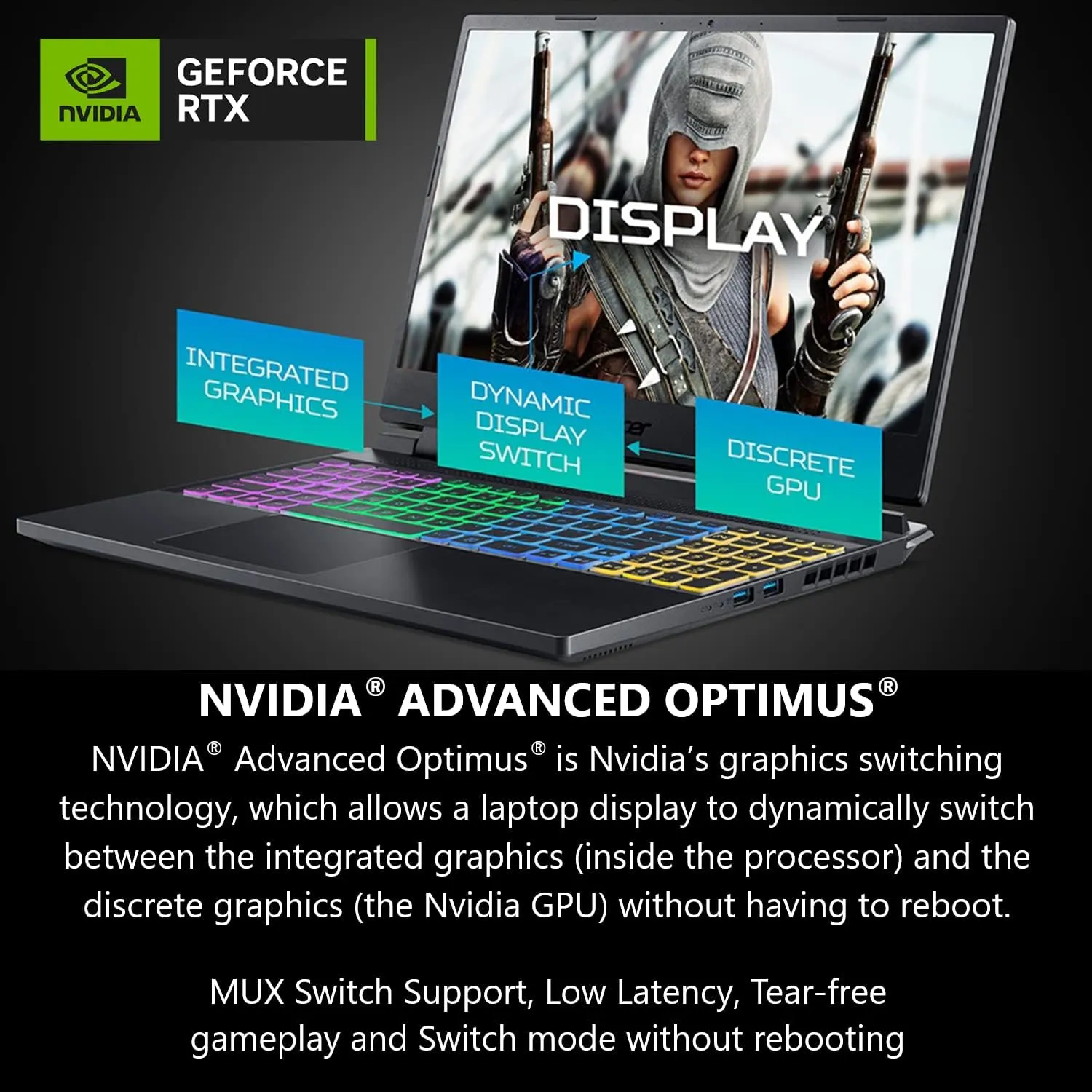 Acer Nitro 16 Gaming Laptop | AMD Ryzen 7 7840HS OctaCore CPU | NVIDIA GeForce RTX 4050 Laptop GPU | 16" WUXGA 165Hz IPS Display | 16GB DDR5 | 1TB Gen 4 SSD | WiFi 6E | RGB Backlit KB | AN16-41-R6WV