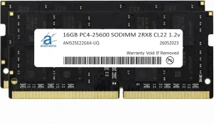 Adamanta 32GB (2x16GB) DDR4 3200MHz (or 2933MHz or 2666MHz or 2400MHz or 2133MHz) PC4-25600 SODIMM Samsung IC 2Rx8 CL22 1.2v Non-ECC Unbuffered Notebook Laptop Gaming RAM Memory Upgrade