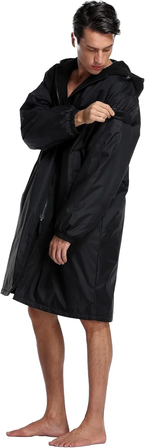 Adoretex New Unisex Swim Team Athletic Waterproof parka, Water Sports Warm Fleece Coat Jacket