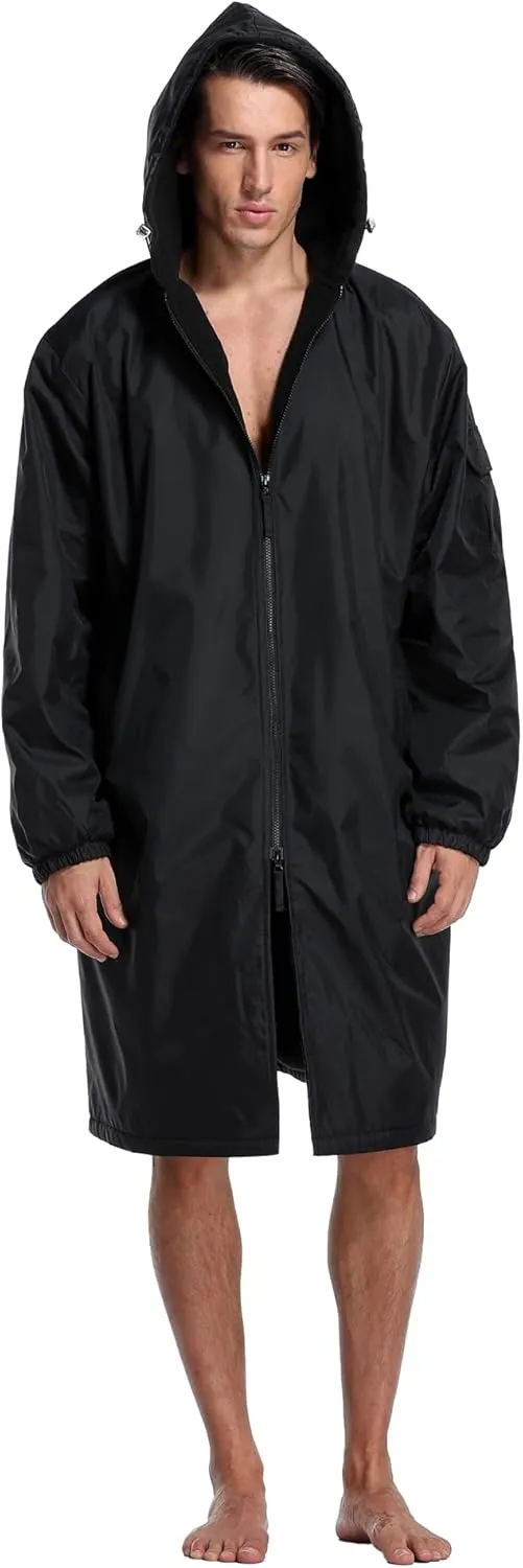 Adoretex New Unisex Swim Team Athletic Waterproof parka, Water Sports Warm Fleece Coat Jacket