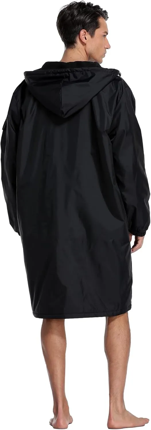 Adoretex New Unisex Swim Team Athletic Waterproof parka, Water Sports Warm Fleece Coat Jacket