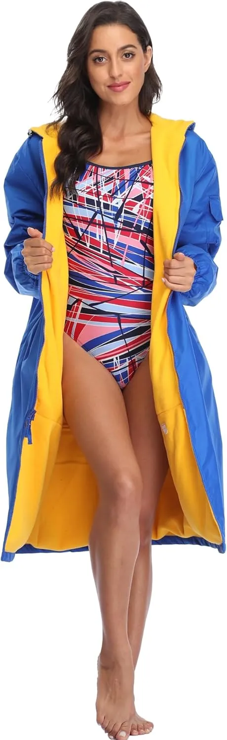 Adoretex New Unisex Swim Team Athletic Waterproof parka, Water Sports Warm Fleece Coat Jacket