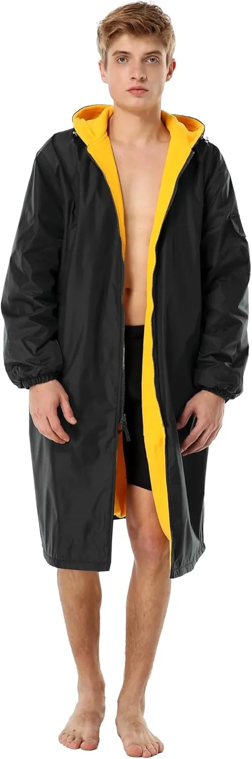 Adoretex New Unisex Swim Team Athletic Waterproof parka, Water Sports Warm Fleece Coat Jacket