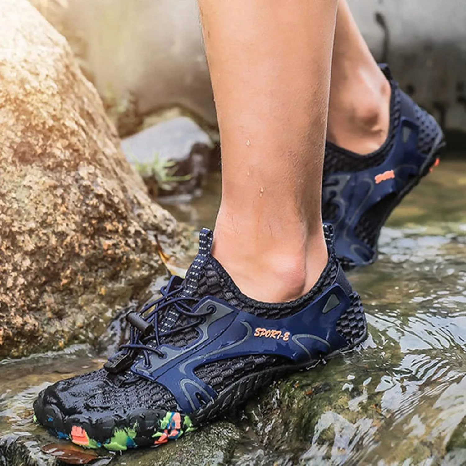 Adult Beach Surf Water Shoes,Outdoor Quick-Dry Lightweight Slip Resistant Aqua Barefoot Shoes,Casual Breathable Pool Swim Shoes,Unisex,for Boating Fishing Diving